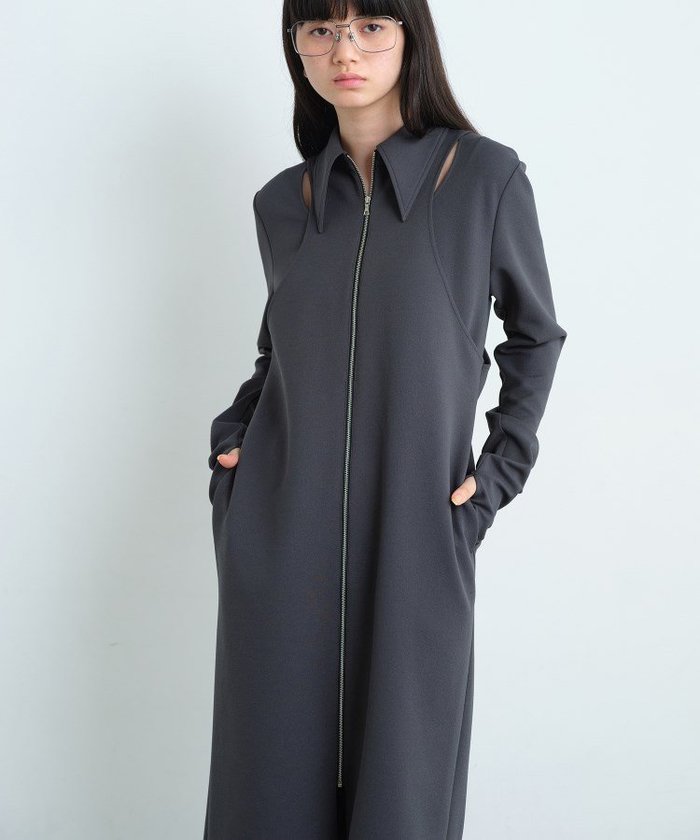 【ドレステリア/DRESSTERIOR】のTwill jersey dress インテリア・キッズ・メンズ・レディースファッション・服の通販 founy(ファニー) https://founy.com/ ファッション Fashion レディースファッション WOMEN ワンピース Dress ドレス Party Dresses 2024年 2024 2024-2025秋冬・A/W Aw/Autumn/Winter/Fw/Fall/2024-2025 カッティング Cutting ジャージー Jersey ツイル Twill 洗える Washable |ID: prp329100004155415 ipo3291000000028629704