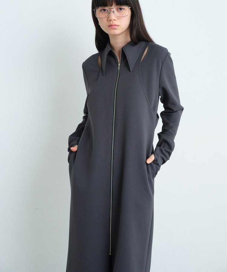 【ドレステリア/DRESSTERIOR】のTwill jersey dress 人気、トレンドファッション・服の通販 founy(ファニー) 　ファッション　Fashion　レディースファッション　WOMEN　ワンピース　Dress　ドレス　Party Dresses　2024年　2024　2024-2025秋冬・A/W　Aw/Autumn/Winter/Fw/Fall/2024-2025　カッティング　Cutting　ジャージー　Jersey　ツイル　Twill　洗える　Washable　 other-1|ID: prp329100004155415 ipo3291000000028629704