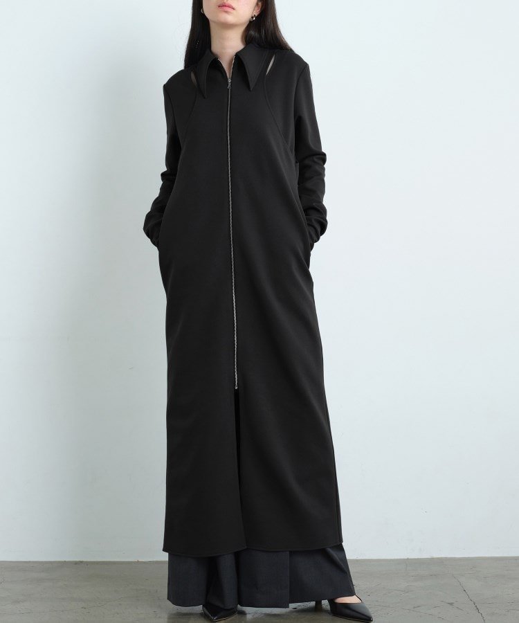 【ドレステリア/DRESSTERIOR】のTwill jersey dress インテリア・キッズ・メンズ・レディースファッション・服の通販 founy(ファニー) 　ファッション　Fashion　レディースファッション　WOMEN　ワンピース　Dress　ドレス　Party Dresses　2024年　2024　2024-2025秋冬・A/W　Aw/Autumn/Winter/Fw/Fall/2024-2025　カッティング　Cutting　ジャージー　Jersey　ツイル　Twill　洗える　Washable　ブラック|ID: prp329100004155415 ipo3291000000028629707