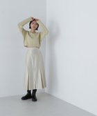 【ナチュラル ビューティー ベーシック/NATURAL BEAUTY BASIC】のグロッシーツイルシリーズ ボックスタックフレアスカート サンドベージュ|ID: prp329100004155506 ipo3291000000028630201