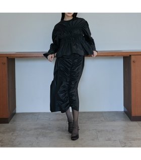 【ルシェル ブルー/LE CIEL BLEU】 シャーリングタフタスカート / Shirring Taffeta Skirt人気、トレンドファッション・服の通販 founy(ファニー) ファッション Fashion レディースファッション WOMEN スカート Skirt アシンメトリー Asymmetry ギャザー Gather シンプル Simple タフタ Taffeta エレガント 上品 Elegant |ID:prp329100004155523