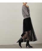 【プロポーション ボディドレッシング/PROPORTION BODY DRESSING】のギャザーレーススカート 24AW 人気、トレンドファッション・服の通販 founy(ファニー) ファッション Fashion レディースファッション WOMEN スカート Skirt 2024年 2024 2024-2025秋冬・A/W Aw/Autumn/Winter/Fw/Fall/2024-2025 カットソー Cut And Sew スリット Slit ペチコート Petticoat レース Race ロング Long thumbnail ブラック|ID: prp329100004155524 ipo3291000000028630334