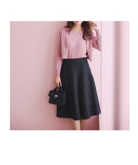 【レッセ パッセ/LAISSE PASSE】のツイードフレアースカート 人気、トレンドファッション・服の通販 founy(ファニー) ファッション Fashion レディースファッション WOMEN スカート Skirt A/W・秋冬 Aw・Autumn/Winter・Fw・Fall-Winter ツイード Tweed パターン Pattern フレア Flare ワーク Work |ID:prp329100004155547