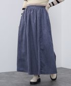 【その他のブランド/Other】のエンボス ベロア フレアスカート GREYISH BLUE|ID: prp329100004155584 ipo3291000000028630710