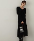 【プロポーション ボディドレッシング/PROPORTION BODY DRESSING】の裾チュールロングニットワンピース 24AW ブラック|ID: prp329100004155713 ipo3291000000028632491