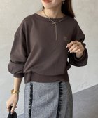 【ゼヴォン/Thevon】の裾ジップラメ刺繍2WAY裏毛プルオーバー 人気、トレンドファッション・服の通販 founy(ファニー) ファッション Fashion レディースファッション WOMEN トップス・カットソー Tops/Tshirt プルオーバー Pullover 2024年 2024 2024-2025秋冬・A/W Aw/Autumn/Winter/Fw/Fall/2024-2025 ジップ Zip スウェット Sweat スラックス Slacks デニム Denim ワンポイント One Point 秋 Autumn/Fall thumbnail ブラウン|ID: prp329100004155738 ipo3291000000028632872