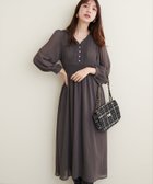 【ナチュラルクチュール/natural couture】のピンタックプリーツお上品ワンピース チャコールグレー|ID: prp329100004155894 ipo3291000000028639795