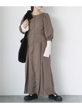 【エヘカソポ/ehka sopo】のフロントジップワンピース 人気、トレンドファッション・服の通販 founy(ファニー) ファッション Fashion レディースファッション WOMEN ワンピース Dress シンプル Simple スリーブ Sleeve フレア Flare |ID:prp329100004156006