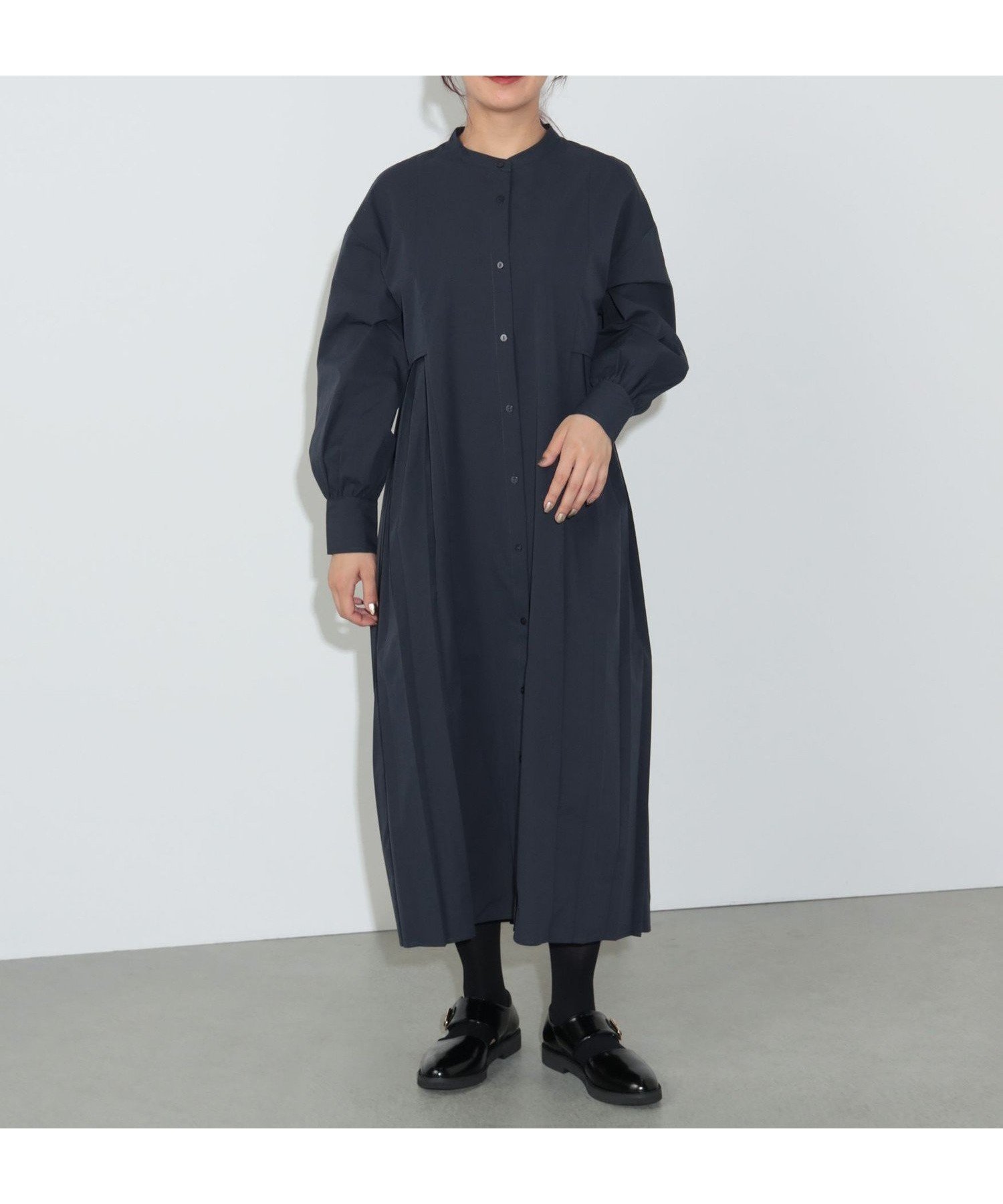 【ビームス ハート/BEAMS HEART】の脇プリーツ シャツワンピース 人気、トレンドファッション・服の通販 founy(ファニー) 　ファッション　Fashion　レディースファッション　WOMEN　ワンピース　Dress　シャツワンピース　Shirt Dresses　インナー　Inner　カーディガン　Cardigan　ストレート　Straight　タートル　Turtle　プリーツ　Pleats　おすすめ　Recommend　エレガント 上品　Elegant　 other-1|ID: prp329100004156009 ipo3291000000028825966