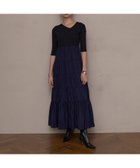 【ミエリインヴァリアント/MIELIINVARIANT】のTiered Docking Bicolor Dress NAVY|ID: prp329100004156042 ipo3291000000028643538