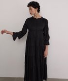 【ミエリインヴァリアント/MIELIINVARIANT】のSatin Tiered Gather Dress BLACK|ID: prp329100004156044 ipo3291000000028643560