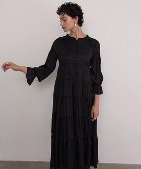 【ミエリインヴァリアント/MIELIINVARIANT】のSatin Tiered Gather Dress 人気、トレンドファッション・服の通販 founy(ファニー) ファッション Fashion レディースファッション WOMEN ワンピース Dress ドレス Party Dresses クラシック Classic サテン Satin シャーリング Shirring ティアード Tiered エレガント 上品 Elegant 軽量 Lightweight |ID:prp329100004156044