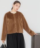 【アンデミュウ/Andemiu】のファーノーカラージャケット 人気、トレンドファッション・服の通販 founy(ファニー) ファッション Fashion レディースファッション WOMEN アウター Coat Outerwear ジャケット Jackets ノーカラージャケット No Collar Leather Jackets A/W・秋冬 Aw・Autumn/Winter・Fw・Fall-Winter ジャケット Jacket デニム Denim パイピング Piping ブルゾン Blouson エレガント 上品 Elegant thumbnail ライトブラウン55|ID: prp329100004156231 ipo3291000000028644697