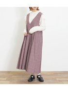 【サマンサモスモス/Samansa Mos2】の綿麻前後着タックジャンスカ 人気、トレンドファッション・服の通販 founy(ファニー) ファッション Fashion レディースファッション WOMEN ガーリー Girly ラウンド Round thumbnail ボルドー|ID: prp329100004156233 ipo3291000000028644707