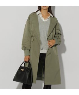 【エルーラ/Elura】 ノーカラータッサーコート/137591人気、トレンドファッション・服の通販 founy(ファニー) ファッション Fashion レディースファッション WOMEN アウター Coat Outerwear コート Coats フォルム Form ロング Long |ID:prp329100004156239