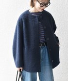 【シップス フォー ウィメン/SHIPS】のSHIPS any ウール ミックス シャギー ノーカラー コクーン コート 人気、トレンドファッション・服の通販 founy(ファニー) ファッション Fashion レディースファッション WOMEN アウター Coat Outerwear コート Coats おすすめ Recommend コクーン Cocoon ジャージー Jersey フロント Front ミックス Mix thumbnail ネイビー|ID: prp329100004156275 ipo3291000000028644935