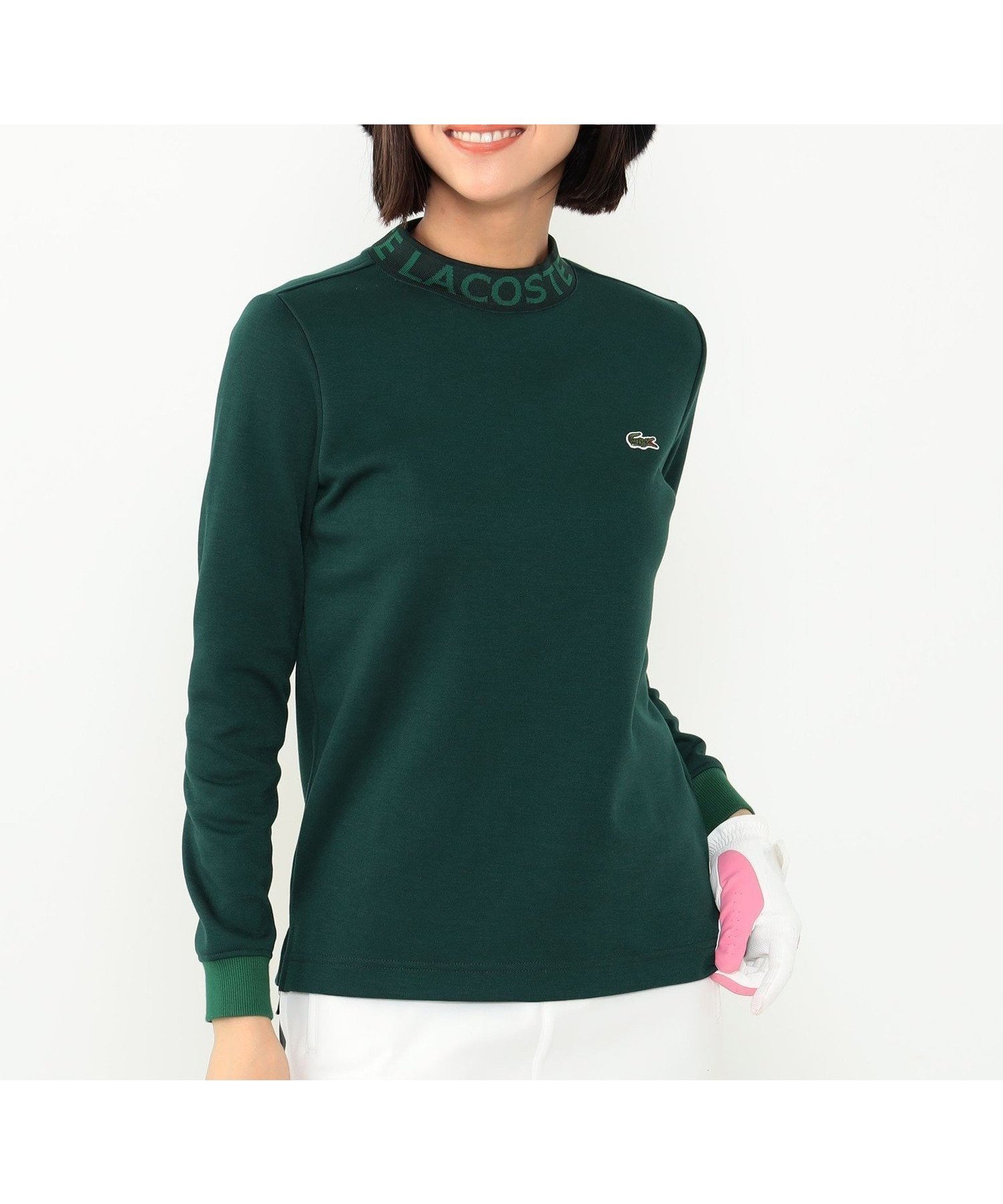 【その他のブランド/Other】のWOMEN LACOSTE / 別注 ロゴ モックネックシャツ インテリア・キッズ・メンズ・レディースファッション・服の通販 founy(ファニー) 　ファッション　Fashion　レディースファッション　WOMEN　トップス・カットソー　Tops/Tshirt　シャツ/ブラウス　Shirts/Blouses　おすすめ　Recommend　ジャージ　Jersey　ベスト　Vest　ラウンド　Round　別注　Special Order　秋　Autumn/Fall　GREEN|ID: prp329100004156300 ipo3291000000028645067