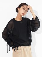 【ヴァン/Vin】のシャーリングメッシュPO 人気、トレンドファッション・服の通販 founy(ファニー) ファッション Fashion レディースファッション WOMEN インナー Inner カットソー Cut And Sew シャーリング Shirring トレンド Trend プリント Print メッシュ Mesh thumbnail ブラック|ID: prp329100004156363 ipo3291000000028848363