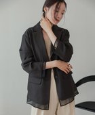 【ブージュルード/Bou Jeloud】のシアー切替テーラードジャケット 人気、トレンドファッション・服の通販 founy(ファニー) ファッション Fashion レディースファッション WOMEN アウター Coat Outerwear ジャケット Jackets テーラードジャケット Tailored Jackets おすすめ Recommend オーガンジー Organdy シアー Sheer ジーンズ Jeans タンク Tank フェミニン Feminine フラップ Flap ポケット Pocket エレガント 上品 Elegant 切替 Switching thumbnail CCL|ID: prp329100004156372 ipo3291000000028645399