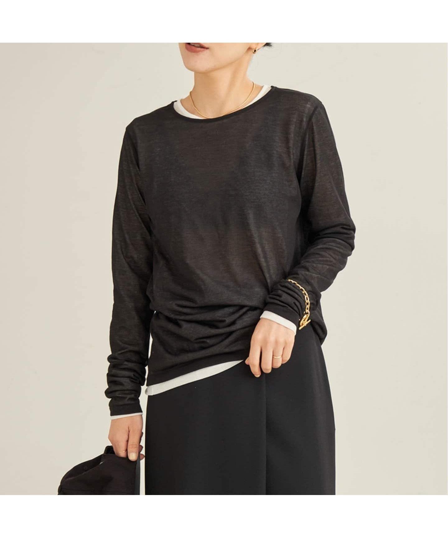 【プラージュ/Plage】のCO NY Sheer ロンT New 人気、トレンドファッション・服の通販 founy(ファニー) 　ファッション　Fashion　レディースファッション　WOMEN　トップス・カットソー　Tops/Tshirt　ロング / Tシャツ　T-Shirts　 other-1|ID: prp329100004156415 ipo3291000000028645630