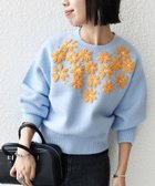 【シップス フォー ウィメン/SHIPS】の【WEB限定】〈手洗い可能〉フラワー 刺繍 デザイン ニット 24AW ライトブルー|ID: prp329100004156494 ipo3291000000029058055