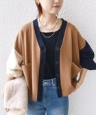 【シップス フォー ウィメン/SHIPS】の*〈手洗い可能〉配色 ポケット カーディガン 24AW キャメル|ID: prp329100004156540 ipo3291000000028646665