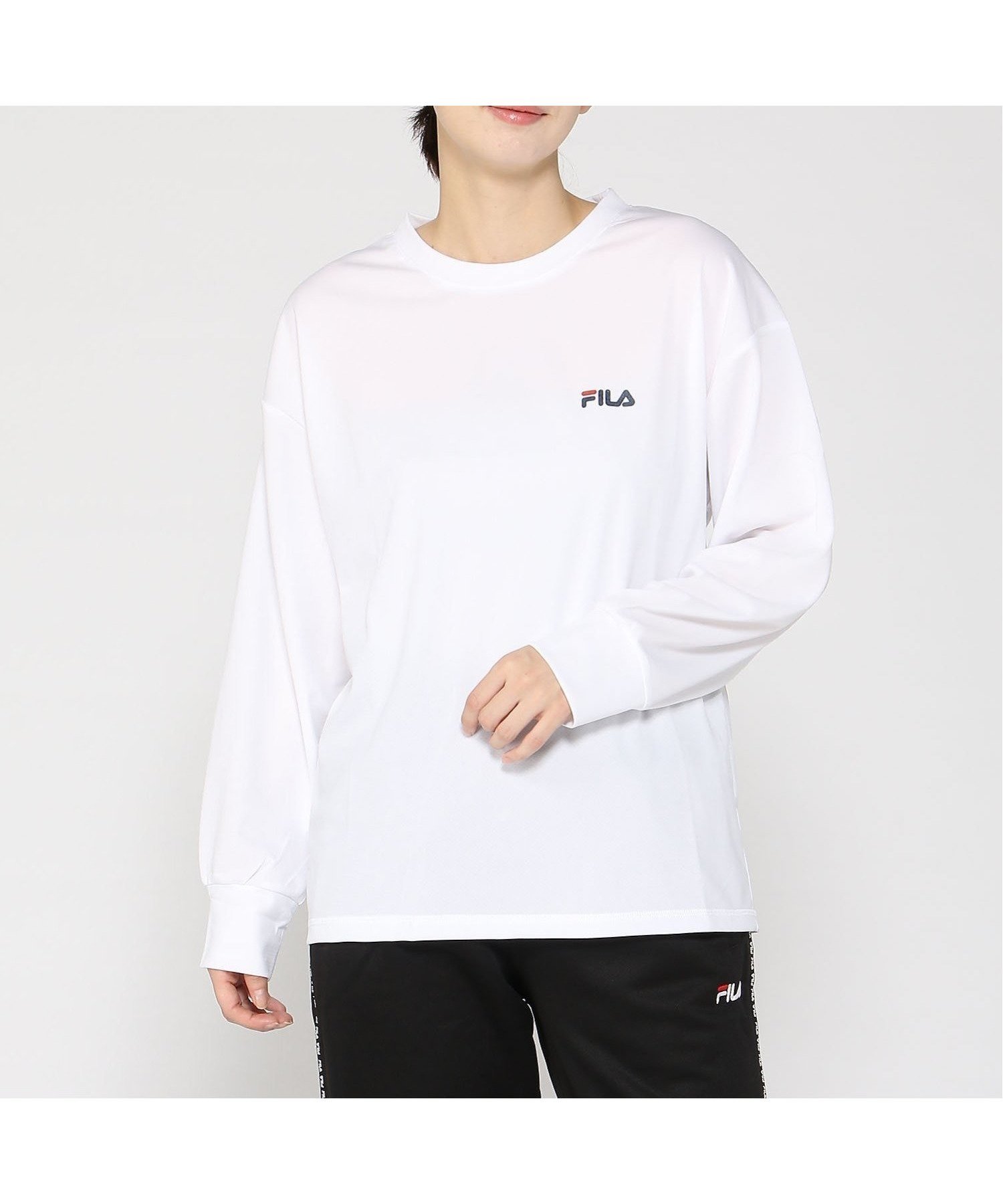 【ニッキー/nikki】のFILA/ハニカムメッシュロングTシャツ インテリア・キッズ・メンズ・レディースファッション・服の通販 founy(ファニー) 　ファッション　Fashion　レディースファッション　WOMEN　トップス・カットソー　Tops/Tshirt　シャツ/ブラウス　Shirts/Blouses　ロング / Tシャツ　T-Shirts　WT|ID: prp329100004156633 ipo3291000000028647967