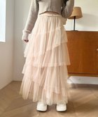 【ナイスクラップ/NICE CLAUP】のチュールロングスカート 人気、トレンドファッション・服の通販 founy(ファニー) ファッション Fashion レディースファッション WOMEN スカート Skirt ロングスカート Long Skirt 2024年 2024 2024-2025秋冬・A/W Aw/Autumn/Winter/Fw/Fall/2024-2025 おすすめ Recommend アクセサリー Accessories カットソー Cut And Sew シンプル Simple ダウン Down チュール Tulle ティアードスカート Tiered Skirt トレーナー Trainer フリル Frills thumbnail ベージュ|ID: prp329100004156907 ipo3291000000028650088