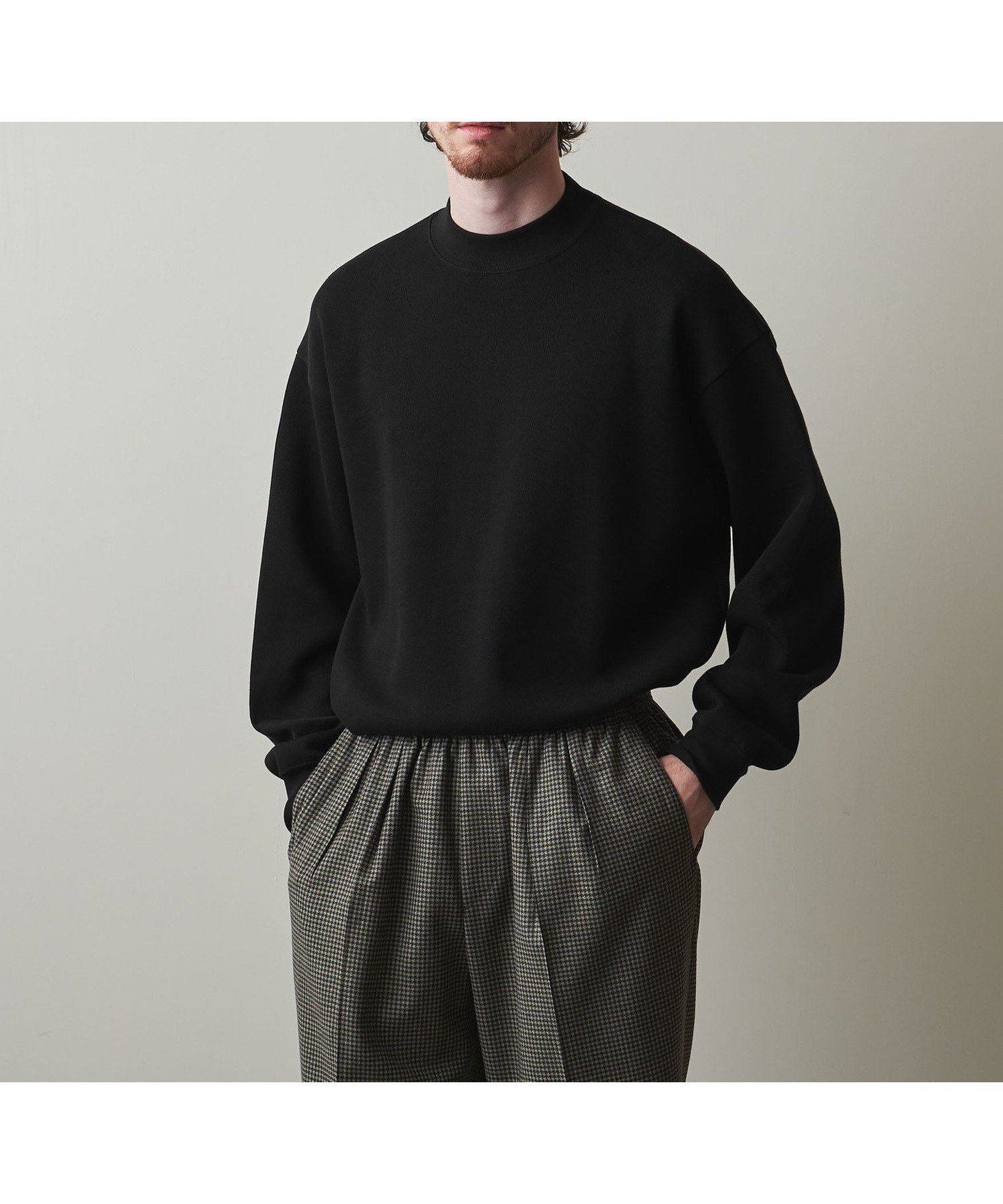 【ビューティ&ユース ユナイテッドアローズ/BEAUTY&YOUTH / UNITED ARROWS / MEN】のSteven Alan ダブルフェイス モックネック カットソー -BOX インテリア・キッズ・メンズ・レディースファッション・服の通販 founy(ファニー) 　ファッション　Fashion　メンズファッション　MEN　トップス・カットソー　Tops/Tshirt/Men　インナー　Inner　カットソー　Cut And Sew　ダブル　Double　フェイス　Face　ボックス　Box　モックネック　Mock Neck　リラックス　Relax　エレガント 上品　Elegant　BLACK|ID: prp329100004157026 ipo3291000000029538937