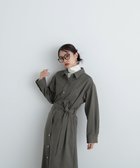 【エヌ ナチュラルビューティーベーシック/N.Natural Beauty basic】のリボンベルト付シャツワンピース カーキブラウン|ID: prp329100004157056 ipo3291000000028660386