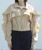 【セゾンドパピヨン/SAISON DE PAPILLON】のスタンドカラーフリルショート丈ブルゾン 人気、トレンドファッション・服の通販 founy(ファニー) ファッション Fashion レディースファッション WOMEN アウター Coat Outerwear ブルゾン Blouson/Jackets ショート Short シンプル Simple ジップ Zip スタンド Stand フリル Frills ブルゾン Blouson thumbnail ベージュ|ID: prp329100004157223 ipo3291000000028662880