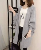 【ミニミニストア/miniministore】のドルマンニットカーディガン 秋冬アウター 人気、トレンドファッション・服の通販 founy(ファニー) ファッション Fashion レディースファッション WOMEN トップス・カットソー Tops/Tshirt ニット Knit Tops カーディガン Cardigans アクリル Acrylic イエロー Yellow カーディガン Cardigan デニム Denim 長袖 Long Sleeve フロント Front ベーシック Basic 無地 Plain Color ロング Long ワイド Wide A/W・秋冬 Aw・Autumn/Winter・Fw・Fall-Winter thumbnail グレー|ID: prp329100004157240 ipo3291000000028663310