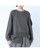 【ラシュッド/LASUD】のアームポケットプルオーバー 人気、トレンドファッション・服の通販 founy(ファニー) ファッション Fashion レディースファッション WOMEN トップス・カットソー Tops/Tshirt プルオーバー Pullover シャーリング Shirring ドッキング Docking ポケット Pocket thumbnail チャコールグレー|ID: prp329100004157424 ipo3291000000028664575