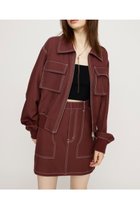 【スライ/SLY】のBI COLOR STITCH SET UP 人気、トレンドファッション・服の通販 founy(ファニー) ファッション Fashion レディースファッション WOMEN ショート Short ブルゾン Blouson 台形 Trapezoid 羽織 Haori thumbnail D/RED3|ID: prp329100004157806 ipo3291000000028671477