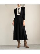 【スナイデル/SNIDEL】の【WEB限定】ブラウスカラードッキングニットワンピース 人気、トレンドファッション・服の通販 founy(ファニー) ファッション Fashion レディースファッション WOMEN ワンピース Dress ニットワンピース Knit Dresses おすすめ Recommend クラシカル Classical ジョーゼット Georgette ストレート Straight スリーブ Sleeve ドッキング Docking ドット Dot プリーツ Pleats ベロア Velor リボン Ribbon エレガント 上品 Elegant thumbnail BLK[009]|ID: prp329100004157849 ipo3291000000028675495