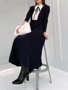 【スナイデル/SNIDEL】の【WEB限定】ブラウスカラードッキングニットワンピース 人気、トレンドファッション・服の通販 founy(ファニー) ファッション Fashion レディースファッション WOMEN ワンピース Dress ニットワンピース Knit Dresses おすすめ Recommend クラシカル Classical ジョーゼット Georgette ストレート Straight スリーブ Sleeve ドッキング Docking ドット Dot プリーツ Pleats ベロア Velor リボン Ribbon エレガント 上品 Elegant thumbnail NVY[089]|ID: prp329100004157849 ipo3291000000028675496