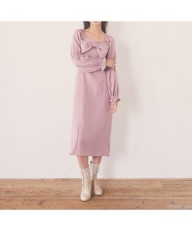 【メゾンドフルール/Maison de FLEUR】の愛され上手なリボンワンピース 人気、トレンドファッション・服の通販 founy(ファニー) ファッション Fashion レディースファッション WOMEN ワンピース Dress おすすめ Recommend カーディガン Cardigan ストレート Straight フロント Front リボン Ribbon 今季 This Season |ID:prp329100004157862