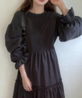 【ジュノア/JUNOAH】のバックリボンティアードワンピース 人気、トレンドファッション・服の通販 founy(ファニー) ファッション Fashion レディースファッション WOMEN ワンピース Dress |ID:prp329100004157879