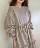 【ジュノア/JUNOAH】のバックリボンティアードワンピース グレー|ID: prp329100004157879 ipo3291000000028675813