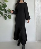 【ジュノア/JUNOAH】のボートネックマーメイドワンピース 人気、トレンドファッション・服の通販 founy(ファニー) ファッション Fashion レディースファッション WOMEN ワンピース Dress thumbnail ブラック|ID: prp329100004157884 ipo3291000000028675839