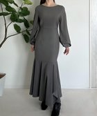 【ジュノア/JUNOAH】のボートネックマーメイドワンピース 人気、トレンドファッション・服の通販 founy(ファニー) ファッション Fashion レディースファッション WOMEN ワンピース Dress thumbnail チャコール|ID: prp329100004157884 ipo3291000000028675842