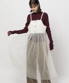 【ニコアンド/niko and】のチュールドッキングジャンパースカート 人気、トレンドファッション・服の通販 founy(ファニー) ファッション Fashion レディースファッション WOMEN スカート Skirt おすすめ Recommend インナー Inner シアー Sheer チュール Tulle デニム Denim バランス Balance フェミニン Feminine thumbnail アイボリー52|ID: prp329100004157908 ipo3291000000028676014