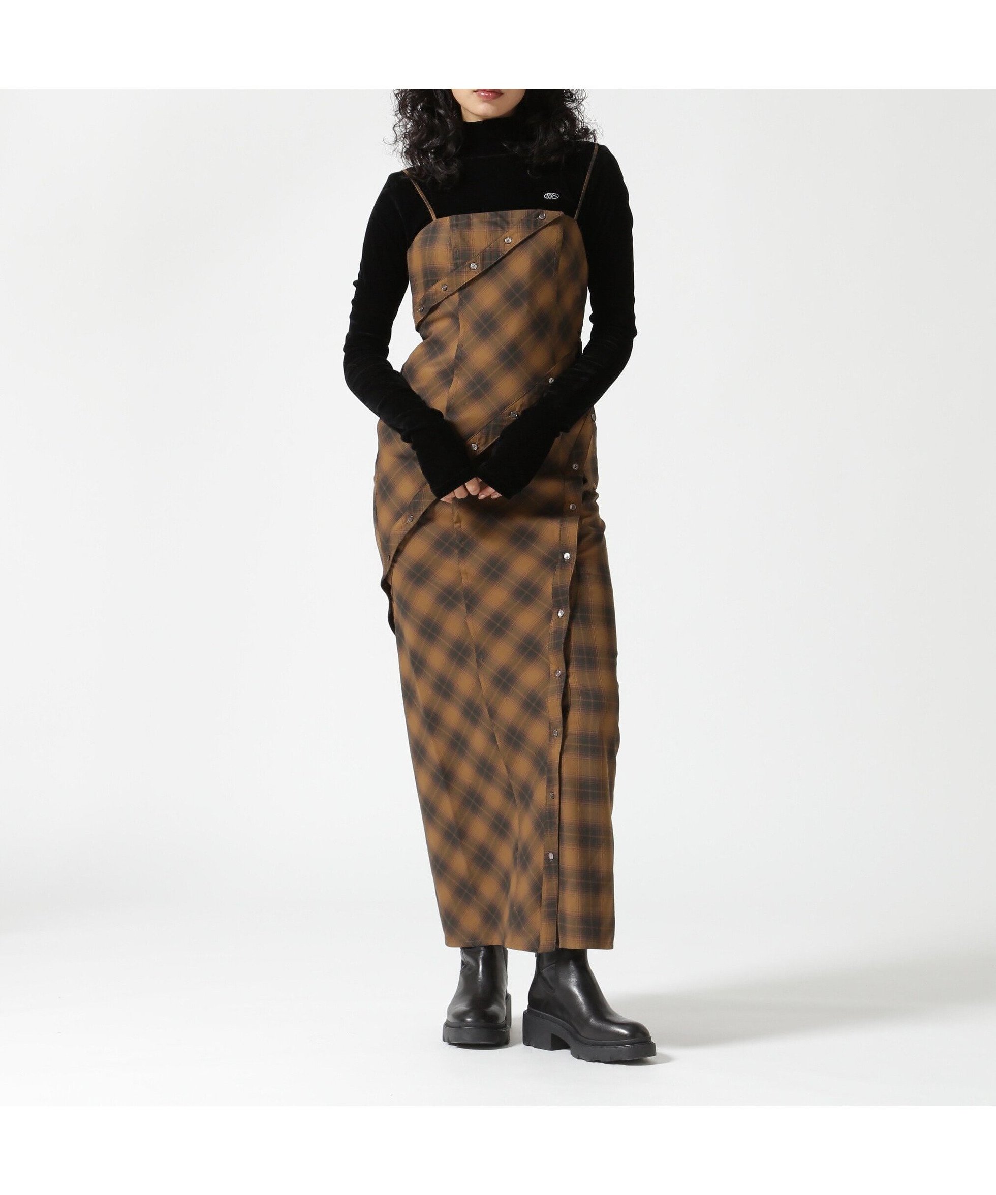 【ロイヤルフラッシュ/ROYAL FLASH】のMAISON SPECIAL/Checkered Camisole Maxidresses 人気、トレンドファッション・服の通販 founy(ファニー) 　ファッション　Fashion　レディースファッション　WOMEN　ワンピース　Dress　ドレス　Party Dresses　インナー　Inner　ガーリー　Girly　スリット　Slit　チェック　Check　トレンド　Trend　ドレープ　Drape　フォルム　Form　フリル　Frills　レース　Race　A/W・秋冬　Aw・Autumn/Winter・Fw・Fall-Winter　 other-1|ID: prp329100004157922 ipo3291000000028676172