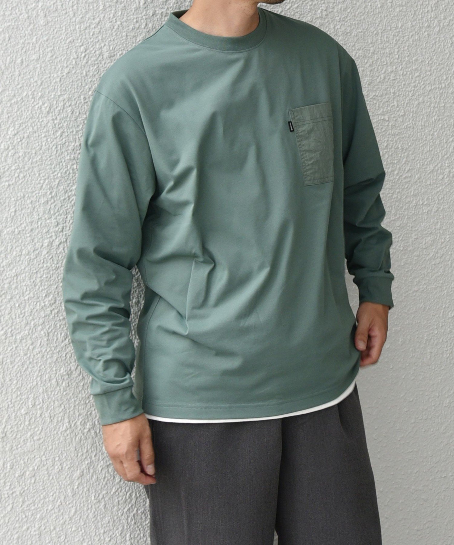 【シップス/SHIPS / MEN】の*SHIPS any 〈撥水加工〉Teflon EcoElite(TM) ナイロンポケット Tシャツ (ロンT) 24AW インテリア・キッズ・メンズ・レディースファッション・服の通販 founy(ファニー) 　ファッション　Fashion　メンズファッション　MEN　2024年　2024　2024-2025秋冬・A/W　Aw/Autumn/Winter/Fw/Fall/2024-2025　インナー　Inner　シンプル　Simple　フィット　Fit　ポケット　Pocket　リラックス　Relax　ケリー|ID: prp329100004157962 ipo3291000000028676886