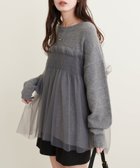 【ナチュラルクチュール/natural couture】の【Web限定】チュールレイヤードニットプルオーバー 人気、トレンドファッション・服の通販 founy(ファニー) ファッション Fashion レディースファッション WOMEN トップス・カットソー Tops/Tshirt ニット Knit Tops プルオーバー Pullover 2024年 2024 2024-2025秋冬・A/W Aw/Autumn/Winter/Fw/Fall/2024-2025 おすすめ Recommend エアリー Airy シンプル Simple スラックス Slacks チュール Tulle デニム Denim フェミニン Feminine ポケット Pocket ミドル Middle thumbnail チャコールグレー|ID: prp329100004158187 ipo3291000000029202905