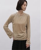 【ラコレ/LAKOLE】のベロアフレアスリーブ長袖TEE 人気、トレンドファッション・服の通販 founy(ファニー) ファッション Fashion レディースファッション WOMEN トップス・カットソー Tops/Tshirt ベロア Velour インナー Inner キャミソール Camisole サロペット Overalls フレア Flare ベロア Velor ボトム Bottom エレガント 上品 Elegant 長袖 Long Sleeve thumbnail ライトベージュ56|ID: prp329100004158210 ipo3291000000029076105