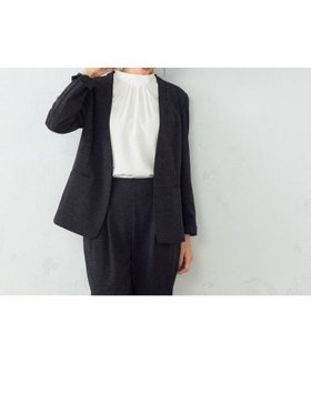 【コムサイズム/COMME CA ISM】の【セットアップ対応】 ノーカラージャケット 人気、トレンドファッション・服の通販 founy(ファニー) ファッション Fashion レディースファッション WOMEN アウター Coat Outerwear ジャケット Jackets ノーカラージャケット No Collar Leather Jackets シェイプ Shape ジャケット Jacket ジャージー Jersey ストレッチ Stretch セットアップ Set Up ワーク Work 羽織 Haori |ID:prp329100004158879