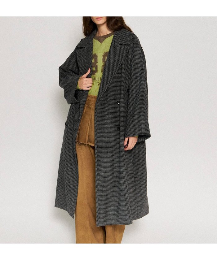 【メゾンスペシャル/MAISON SPECIAL】のGun Club Plaid Long Coat インテリア・キッズ・メンズ・レディースファッション・服の通販 founy(ファニー) https://founy.com/ ファッション Fashion レディースファッション WOMEN アウター Coat Outerwear コート Coats スリーブ Sleeve ダブル Double チェック Check ロング Long 冬 Winter 無地 Plain Color |ID: prp329100004158914 ipo3291000000028694488