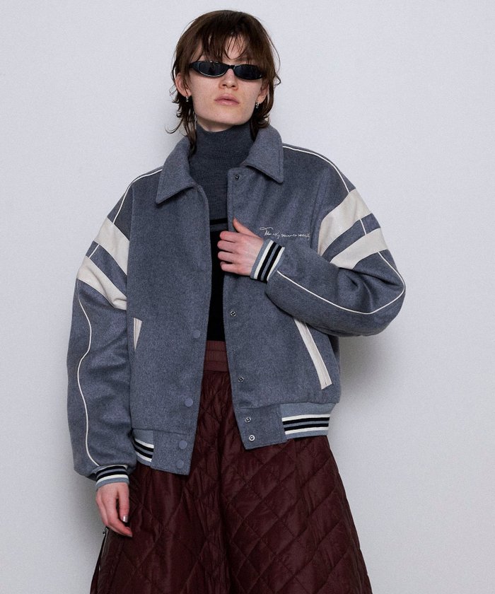 【メゾンスペシャル/MAISON SPECIAL】のCollege Blouson インテリア・キッズ・メンズ・レディースファッション・服の通販 founy(ファニー) https://founy.com/ ファッション Fashion レディースファッション WOMEN アウター Coat Outerwear ブルゾン Blouson/Jackets スラックス Slacks |ID: prp329100004158922 ipo3291000000028694536