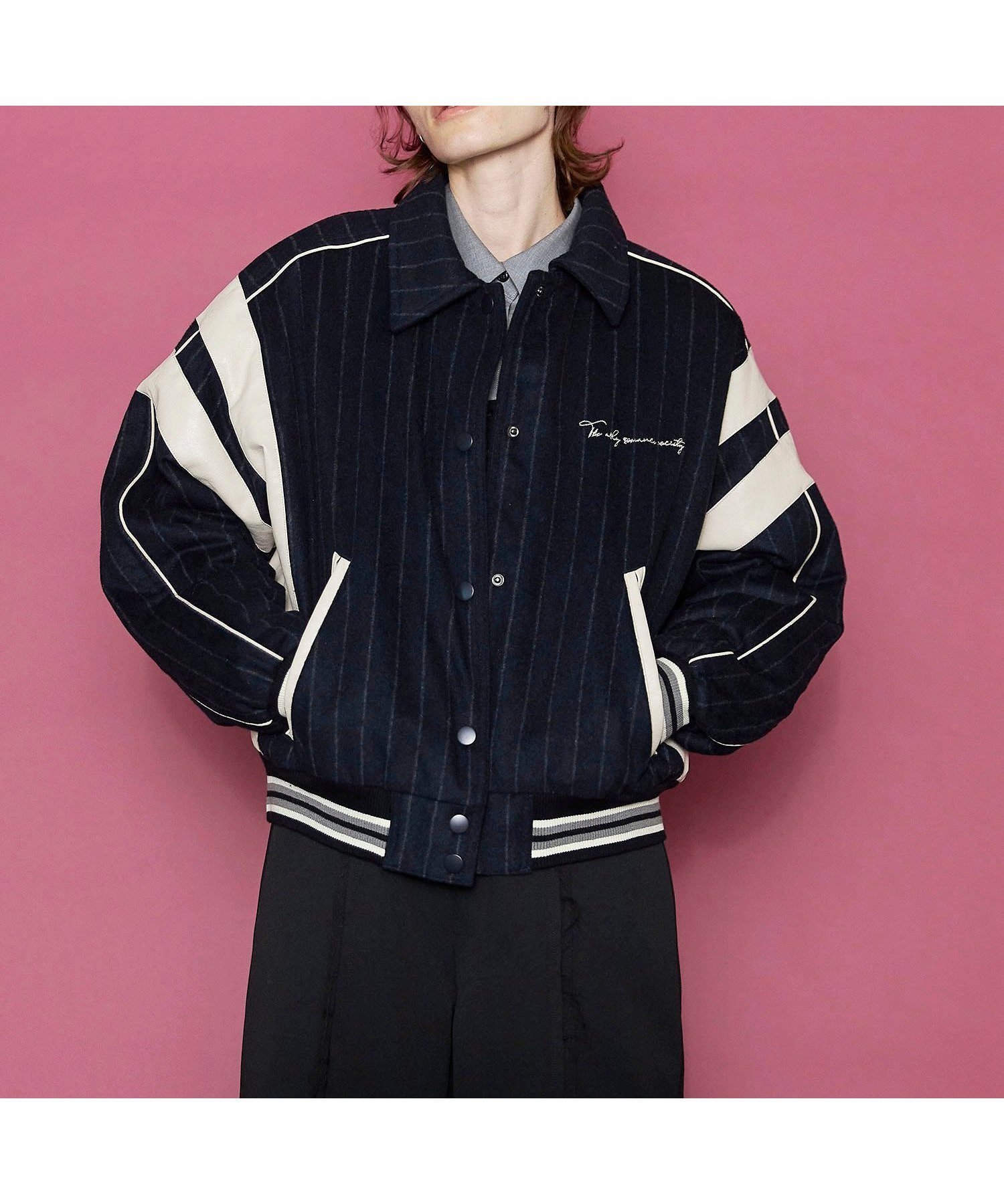 【メゾンスペシャル/MAISON SPECIAL】のCollege Blouson インテリア・キッズ・メンズ・レディースファッション・服の通販 founy(ファニー) 　ファッション　Fashion　レディースファッション　WOMEN　アウター　Coat Outerwear　ブルゾン　Blouson/Jackets　スラックス　Slacks　NVY|ID: prp329100004158922 ipo3291000000028694540